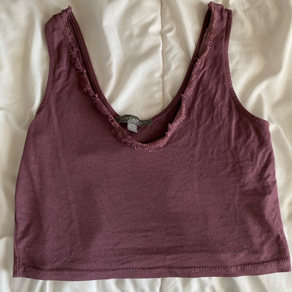Plum cropped tank top